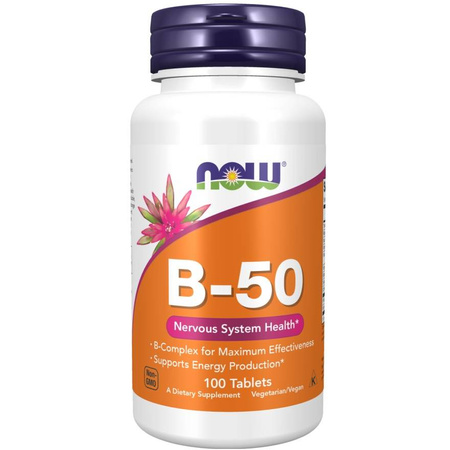 Now Foods B-50 Vitamín B Complex 100 Tablet | Vaše Vitamíny A Doplňky ...