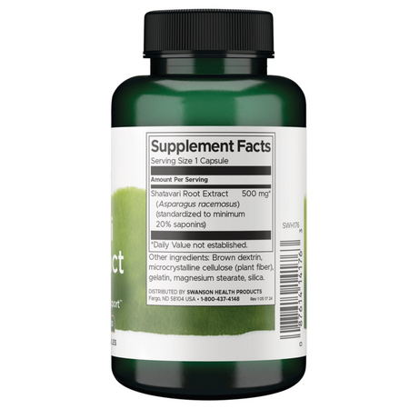 Swanson Shatavari 500 mg Extract 120 kapslí
