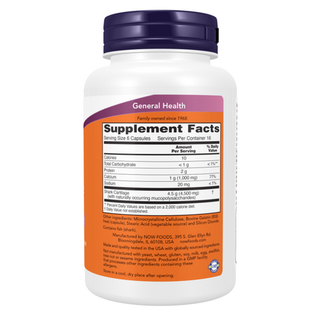 Now Foods Shark Cartilage 750 mg 300 kapslí