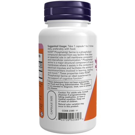 Now Foods Fosfatidylserin 100 mg 120 kapslí