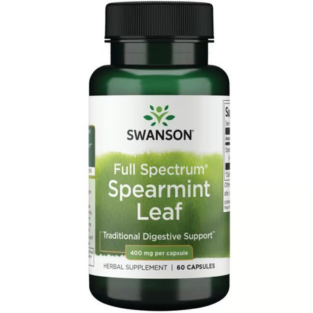 Swanson Full Spectrum Spearmint Leaf 400 mg 60 kapslí