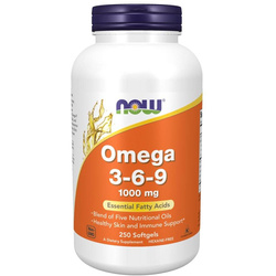 Now Foods Omega 3-6-9 1000 mg 250 kapslí