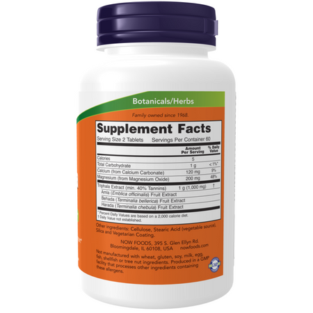 Now Foods Triphala 500 mg 120 tablet
