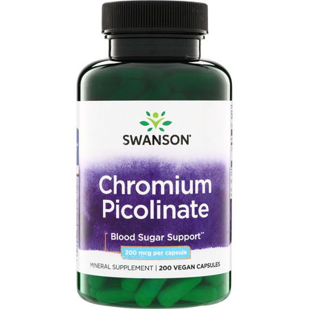 Swanson Pikolinát Chromu 200 mcg 200 kapslí