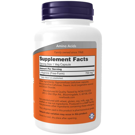 Now Foods L-Arginine 700 mg 180 veg kapslí