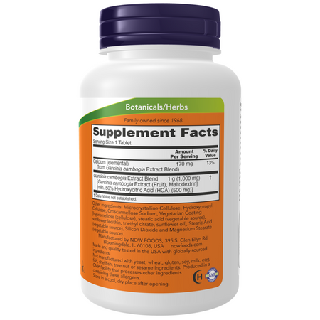 Now Foods Garcinia 1000 mg 120 tablet