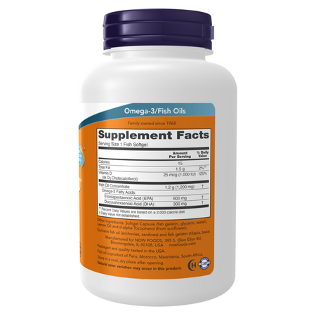 Now Foods Ultra Omega 3-D Fish Oil (Fish Gelatin) 90 kapslí
