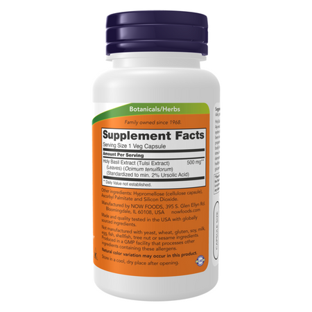 Now Foods Holy Basil Extract 500 mg 90 veg kapslí