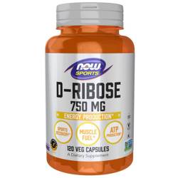 Now Foods D-Ribose 750 mg 120 veg kapsúl