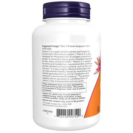 Now Foods Calcium Ascorbate Pure Pudr 227 g