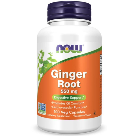 Now Foods Ginger Root 550 mg 100 veg kapslí