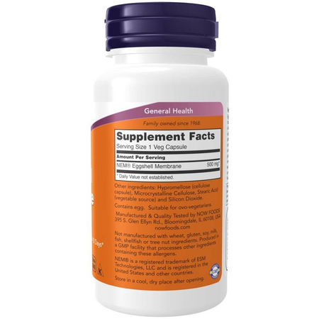 Now Foods Eggshell Membrane 500 mg 60 kapslí