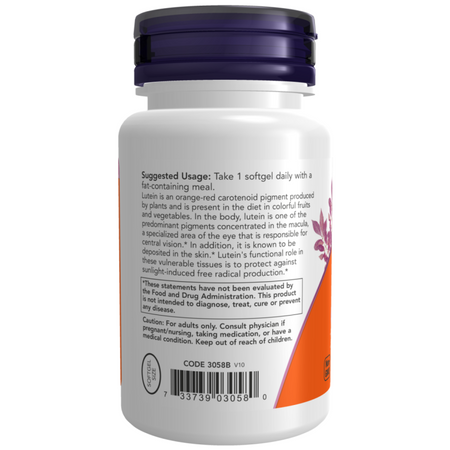 Now Foods Lutein 10 mg 120 kapslí