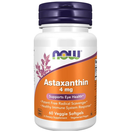 Now Foods Astaxanthin 4 mg 60 veggie softgels