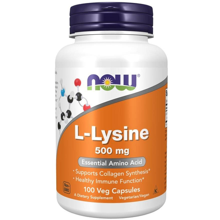 Now Foods L-Lysine 500 mg 100 veg kapsli