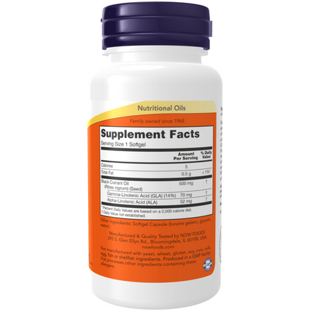 Now Foods Black Currant Oil 500 mg 100 kapslí