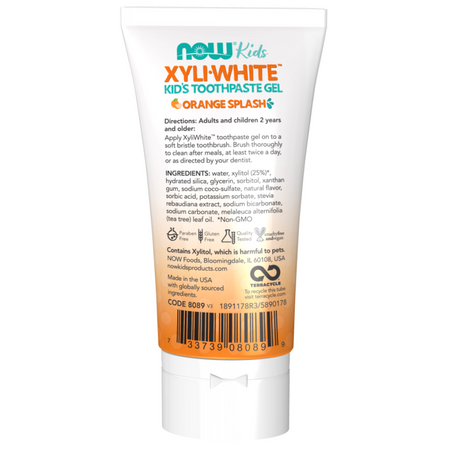 Now Foods XyliWhite Toothpaste Gel Kids Orange 85 g zubní pasta