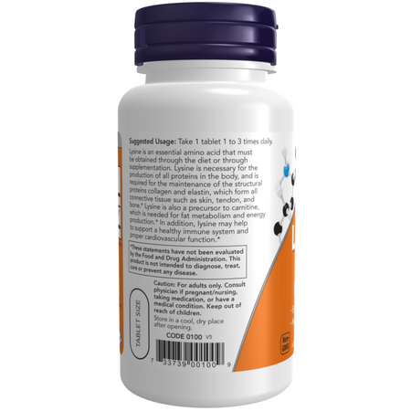 Now Foods L-Lysine 500 mg 250 tablet