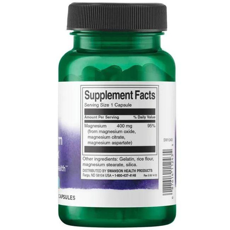 Swanson Triple Magnézium Complex 400 mg 30 kapslí