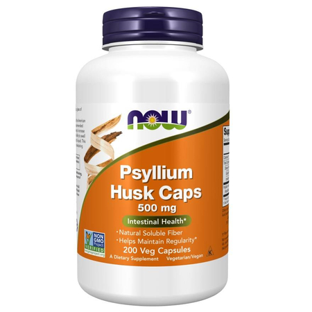Now Foods Psyllium Husk Caps 500 mg 200 veg kapslí