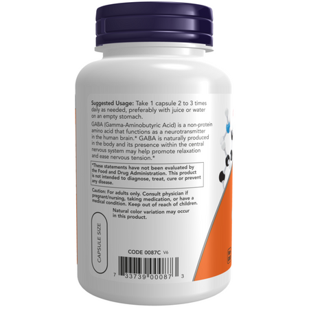Now Foods GABA 500 mg 100 veg kapslí