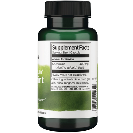 Swanson Full Spectrum Spearmint Leaf 400 mg 60 kapslí