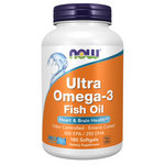 Now Foods Ultra Omega-3 Fish Oil (Bovine Gelatin) 180 kapslí