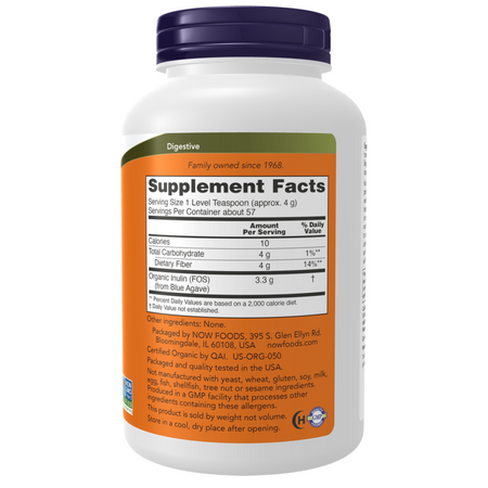 Now Foods Inulin Prebiotic Pure Powder 227 g