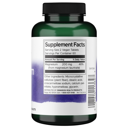 Swanson Taurát Magnézium 100mg 120 tablet