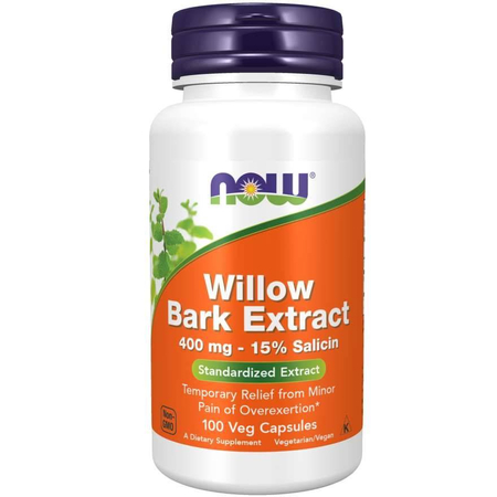 Now Foods Vrba (Willow Bark) Extract 400 mg 100 kapslí