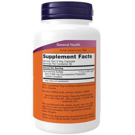 Now Foods Glucosamine Sulfate 750 mg 240 kapslí