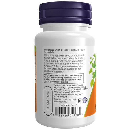 Now Foods Milk Thistle Extract, Double Strength 300 mg 50 kapslí