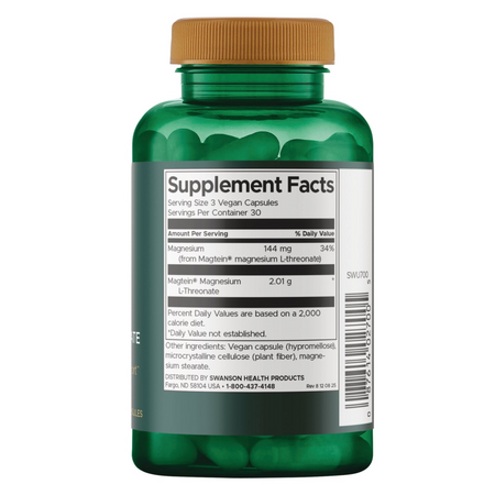 Swanson Magtein Magnesium L-Threonate 90 veg kapslí