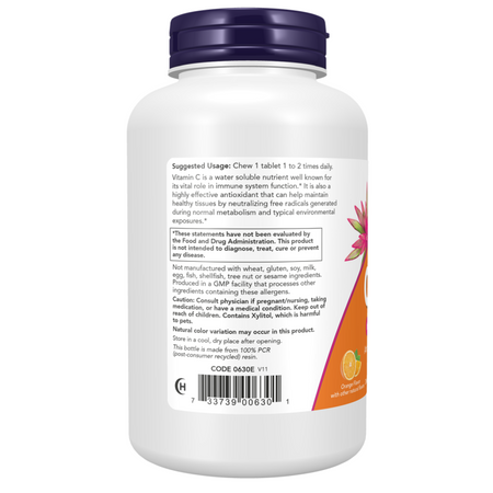 Now Foods Vitamin C-500 Orange 100 tablet