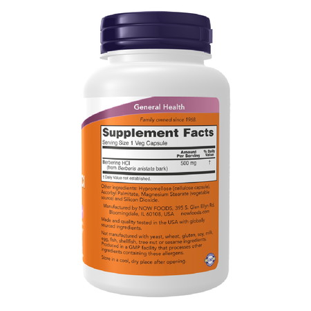 Now Foods Berberine HCl 500 mg 90 kapslí