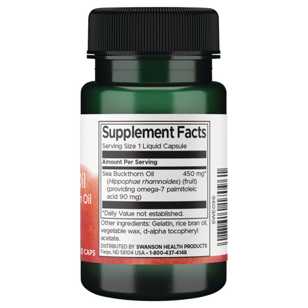 Swanson Omega-7 Oil From Sea Buckthorn Oil 30 kapslí