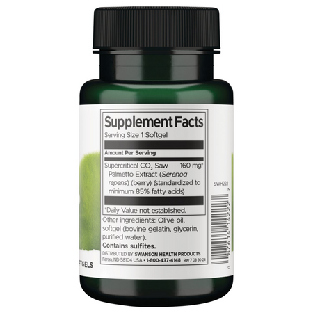 Swanson Saw Palmetto Extract 160 mg 120 kapslí