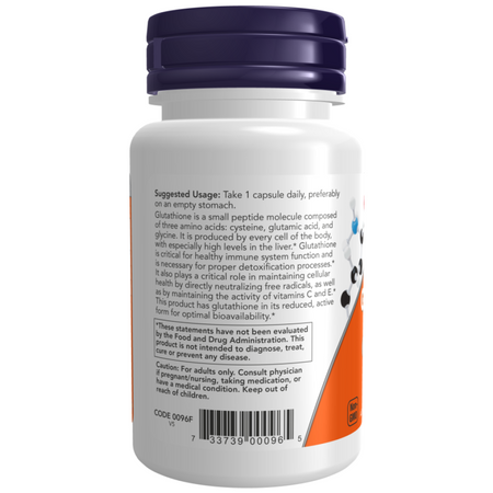 Now Foods Glutathione 250 mg 60 veg kapslí