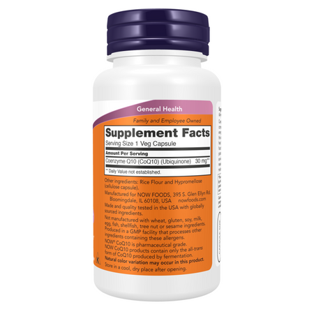 Now Foods Koenzym Q10 30 mg 120 kapslí