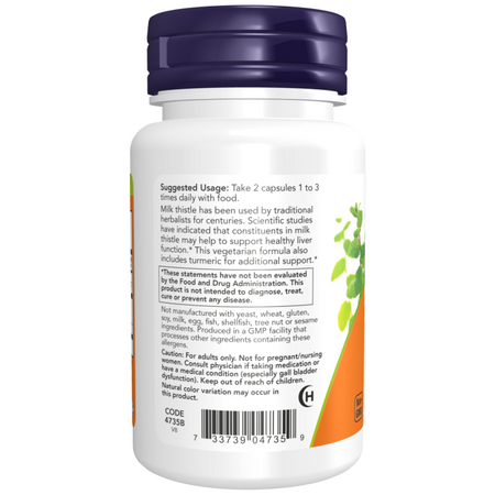 Now Foods Milk Thistle Extract 150 mg Silymarin 120 mg 60 kapslí