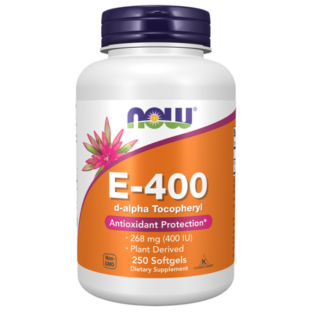Now Foods Vitamin E-400 D-Alpha Tocopheryl 250 kapslí