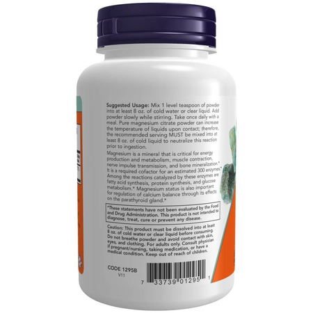 Now Foods Magnesium Citrate Pure 227 g