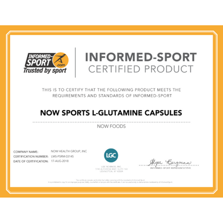 Now Foods L-Glutamine 1000 mg Double Strength 240 kapslí