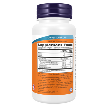 Now Foods Krill Oil 500 mg 120 kapslí