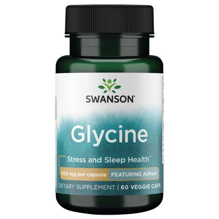 Swanson AjiPure Glycin 500 mg 60 kapslí