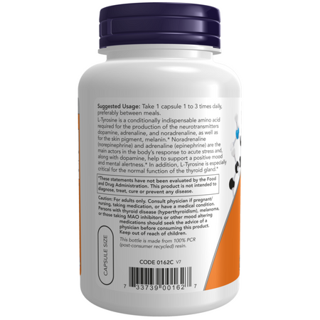 Now Foods L-Tyrosine 500 mg 120 kapslí