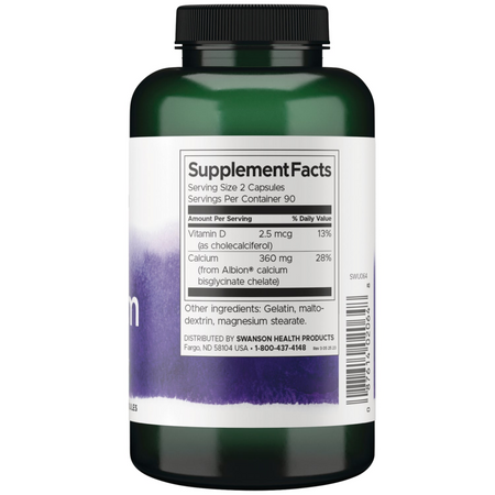 Swanson Albion Chelát Vápníku 180 mg 180 kapslí