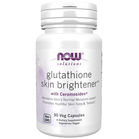 Now Foods Glutathione Skin Brightener + Ceramosides 30 veg kapslí