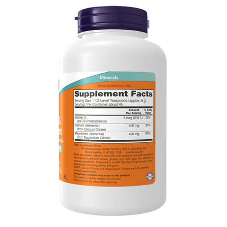 Now Foods Calcium & Magnesium Powder 227 g