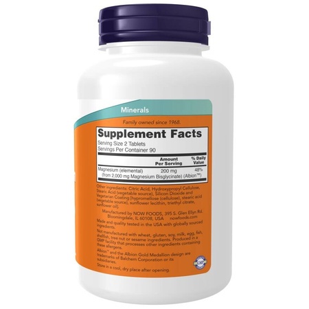 Now Foods Magnesium Glycinate 180 tablet